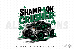 Shamrock Crusher PNG, St. Patrick&#039;s Day PNG Sublimation Product Image 1