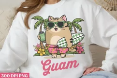 Guam PNG, Funny Cat Sublimation PNG Product Image 2
