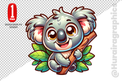 Cute Koala Clipart - PNG File Product Image 1