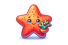 Star Fish Clipart- PNG File Product Image 2