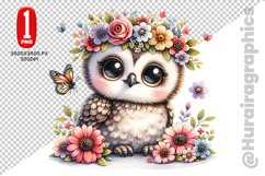 Cute Owl Clipart - PNG File Product Image 1