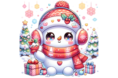 Snow Men Clipart- PNG File Product Image 1