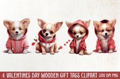Cute Valentine Dog Clipart, Valentines Day Dog Clipart Product Image 1