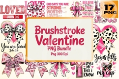 Brushstroke Valentine PNG Bundle Product Image 1