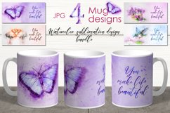 Sublimation Watercolor mug design with title bundle Product Image 1