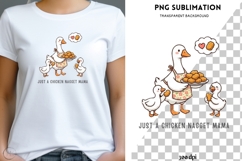Chicken Nugget Mama Goose PNG Sublimation | Funny Mom Duck Product Image 1