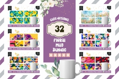 Cartoon Flowers Mug Designs, Pop Art Mug Bundle Product Image 1