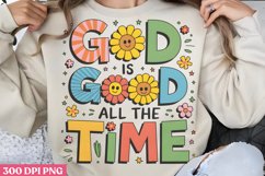 God is good all the time PNG, Retro Christian PNG Product Image 1