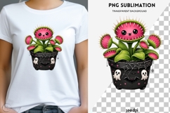 Cute halloween venus flytrap png design for T-shirts Product Image 1