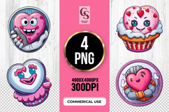 Cute Heart clipart sublimation png Product Image 1