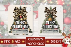 Leopard Christmas Tree Money Card, Christmas Tree Gift Card Product Image 1