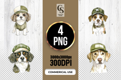 Cute Green Cap Dog Clipart Sublimation PNG Product Image 1