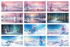 100 Snowman Mug Wrap Bundle, Christmas Sublimation, Winter Product Image 2