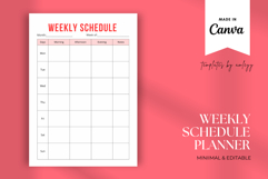 Minimal Weekly Schedule | Simple Weekly Planner Template Product Image 1