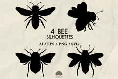 Honey Bee Silhouette Svg Png Eps Product Image 1