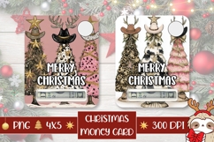 Rustic Christmas Tree Money Card, Leopard Christmas Tree Product Image 1