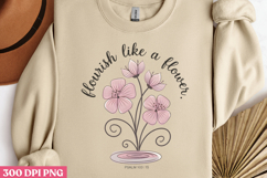 Flourish like a flower PNG, Christian Bible Verses Sublimati Product Image 2