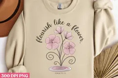 Flourish like a flower PNG, Christian Bible Verses Sublimati Product Image 2