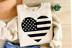 USA Flag Heart Svg Design | Svg Cut Files | Shirt Svg Product Image 1