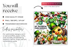 St Patrick farm animals Clipart, saint patricks day PNG Product Image 2
