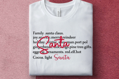 Santa Words SVG, Merry Christmas SVG, Christmas Sweater Product Image 1