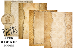 Sepia, Flowers, Grunge, Papers, Junk Journal Product Image 1