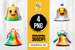 Cartoon School Bell Character Clipart Sublimation PNG Product Image 1