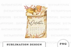 Watercolor Cozy Autumn sublimation PNG Product Image 1