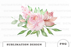 Watercolor Flowers Bouquet png Product Image 1