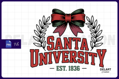 Coquette Santa University Est. 1836 PNG Design Product Image 1
