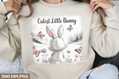 Cutest little bunny PNG, Retro Easter Sublimation PNG Product Image 2