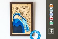 San Diego Bay 3d- Wood Multilayer Laser Cut files Product Image 2