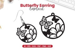 Butterfly Earring Lasercut Product Image 1