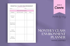 Monthly Class Environment Planner | Classroom Decor Product Image 1