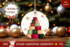 Abstract Christmas Tree Ornament, Winter Ornament PNG Product Image 1