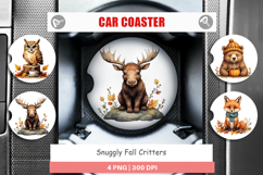 Car Coaster Snuggly Fall Critters Product Image 1