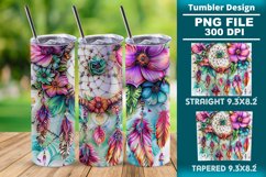 Dreamcatcher 20oz skinny Tumbler wrap design png Product Image 1