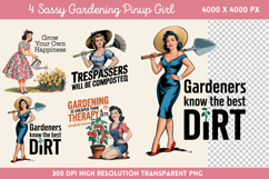 Sassy Gardening Pinup Girl Sublimation PNG Product Image 2