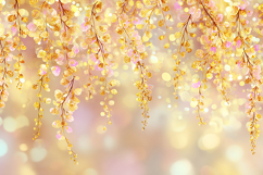 Golden willow tree branch with yellow flowers Product Image 1