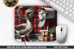 Goose Mouse Pad Sublimation, Christmas Mouse Pad PNG Product Image 1