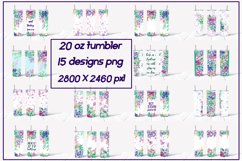 Watercolor succulent tumbler bundle Product Image 1
