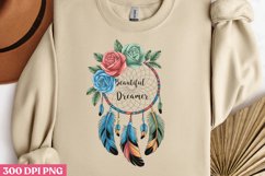 Beautiful Dreams PNG, Dreamcatcher Sublimation PNG Product Image 2