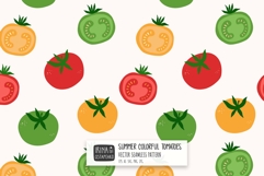 Summer Colorful Tomatoes Pattern Product Image 1