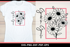 Grow in grace with daisy flowers SVG Cut Files Product Image 1