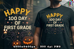 Happy 100 Day of First Grade Sublimation Design Product Image 2