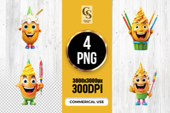 Cute Pencil Characters Clipart Sublimation PNG Product Image 1