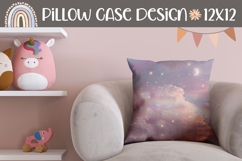 Glitter Pillow Case Design, Sky Pillow Sublimation PNG Product Image 1