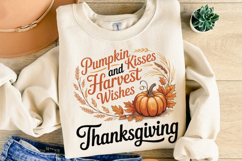 Pumpkin kisses and harvest wishes Svg | Shirt Svg Product Image 2