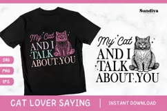 Funny Cat Lover Quotes SVG EPS PNG 1 Product Image 1