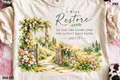 Christian Hope Shirt Design PNG, His Grace Renews My Tomorro Product Image 1